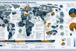 An infographic showing the interconnectedness of global financial markets. flat. without text