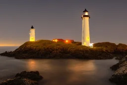 scenery lighthouse by night