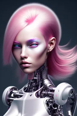 cyborg, pink hair,seven , perfekt, real, dream