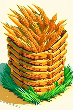 wheat sheaf vector isometric