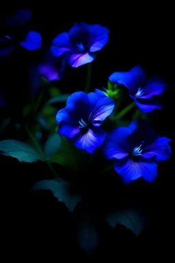 Purple and blue bloomes, natural and very special in the dark of the humid night -- ar 9:16--v52