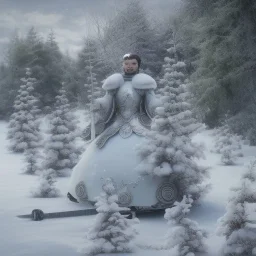 smooth hyper realistic, beautiful Japanese snow Gerard robot in crown, pale colors, dark cosmos background, extremely sharp detail, finely tuned detail, ultra high definition, 8 k, unreal engine 5, ultra sharp focus, accurate sword wings, positive smile, lot of details, fit within portrait, Ambiance winter, perfect composition, perfect hair, perfect hands, finger up gestures