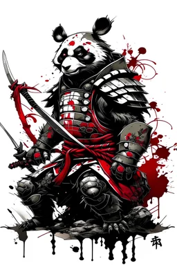 Panda Turtle Samurai Trash polka