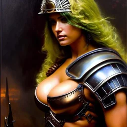 portrait ' Sexy Extra busty She-Hulk naked ',ancient metal armor and Helmet ,painting by gaston bussiere, greg rutkowski, yoji shinkawa, yoshitaka amano, tsutomu nihei, donato giancola, tim hildebrandt, oil on canvas, cinematic composition, extreme detail,fit full head inside picture,16k