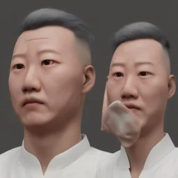 korean man made of egg