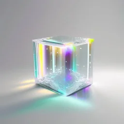 3d holographic on infinite white background, glow, glass effect, 4k. sober. fintech