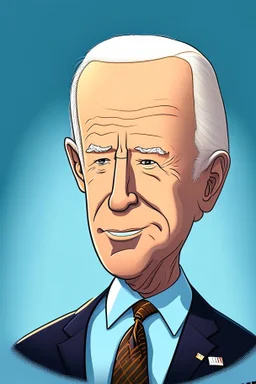 Joe Biden President of the United States of America , cartoon 2d