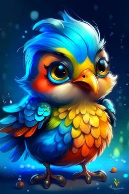 Another cute one, I can't help myself ;) MJ P: colorful chibi bird, digital art, hyper-realistic, trending on artstation, highly detailed, style of greg rutkowski, no background, UHD