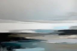 Minimalist Abstract painting of a seascape