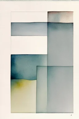 Abstract watercolour painting in the style of Agnes Martin