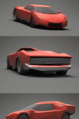 car design for low poly game