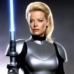 Jeri Ryan as Seven of Nine (born Annika Hansen) is a grey Jedi in fury with her lightsaber