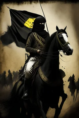 Al Quds, Black flag, army on horse