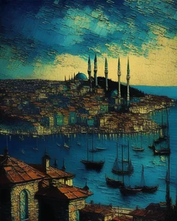 İstanbul view by Van gogh