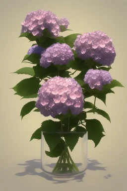 an isolated translucent hydrangea plant, 3d render, art nouveau style, ultra realistic, masked transparent flat background, backlight, popular on sketchfab, pixelsquid, 8k, volumetric lighting, super focused, no blur, trending on artstation, octane render, ultra detailed, hyperrealistic, by artgerm and alphonse mucha