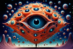 anamorphic spacetime transdimensional many eyes hyperspatial strange creature made of stars