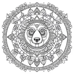 amazing animals, Strange, imaginative, mandala style, full view, realistic, coloring page, only draw lines, coloring book, clean line art, –no sketch, color, –ar 3:4, white background, minimalistic black lines, minimal black color, low level black colors, coloring page, avoid thick black colors, thin black line art, avoid colors, perfect shape, perfect clear lines,