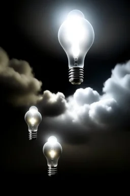 heaven for academia professors afterlife ideas lightbulbs clouds