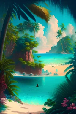A painting describing paradise