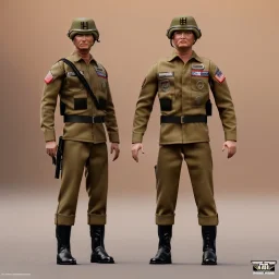 G.I. Joe toy doll army soldier Donald Trump, guns ,boots, helmet