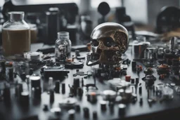 knolling cyborg head parts