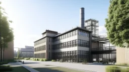 renovated factory and industrial district