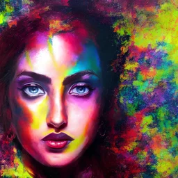 Hyper realistic portrait of a goddess, deep colours