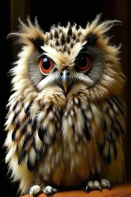 Moth / owl hybrid. Hairy.