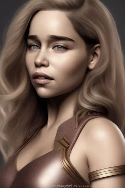 emilia clarke, head and shoulders portrait, superman clothes, 8k resolution