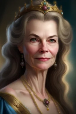 Portrait of an extremely beautiful princess, mature looking gorgeous beauty, semi realism