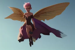 a flying fairy, on a farm