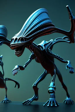 aliens invade clean art NFT, blender 3d