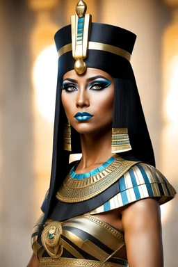 full body Cleopatra, pharaoh makeup, full body shot, written by Orcinus Orca, Ultra detail face