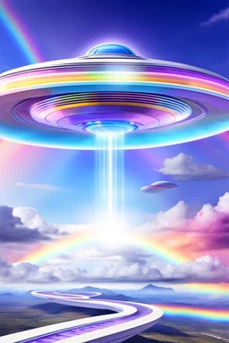 Ufo rainbow, futuriste ultra moderne,stairway to heaven,