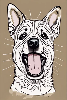 illustration dog intetrnet meme face