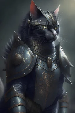 warrior cat armor (dark fantasy art)