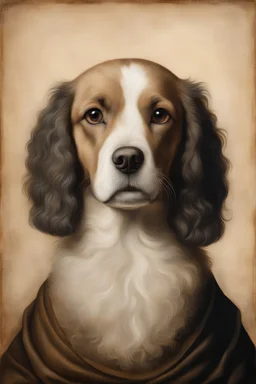 Portrait de chien style leonard de vinci