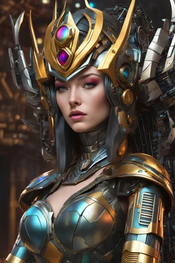 cyber robot woman ((masterpiece)), (beauty:1.3), iconic asp headpiece, UHD, 64K, hyperrealistic, vivid colors, , 8K resolution, throne room background with hieroglyphics, HDR depth, ultra detail, commanding regal aura, real photo