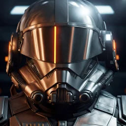 star wars bald male corellian pilot wearing dark gunmetal grey and black First Order special forces TIE pilot armored flightsuit and helmet with gold trim inside the jedi temple, centered head and shoulders portrait, hyperdetailed, dynamic lighting, hyperdetailed background, 8k resolution, volumetric lighting, light skin, fully symmetric details