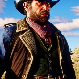 Ultra detailed fullbody Portrait in oil on canvas of Red Dead Redemption 2,extremely detailed digital painting,ultrarealistic skin,intense stare, extremely detailed face, crystal clear eyes, mystical colors ,perfectly centered image, perfect composition, rim light, beautiful lighting,masterpiece ,8k, stunning scene, raytracing, anatomically correct, in the style of Simon Bisley and Ohrai Noriyoshi and robert e howard and Steve Jung and Wizyakuza and uncannyknack.