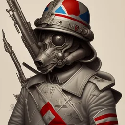 soldier with a knife by james jean