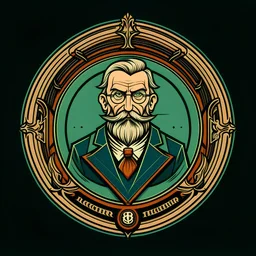 professor balthazar in a style of logo