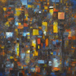 abstract highly detailed impasto paint on black canvas with gold painted in the style of malevich and mondrian cathedral