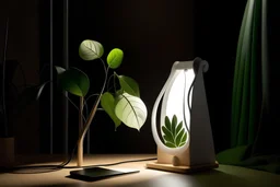 multifunction portable light inspired by leaf nature with aesthetic minimalist design
