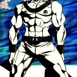 Solid Snake, in Style of Jojo's Bizarre Adventure, Manga Drawing, by Hirohiko Araki