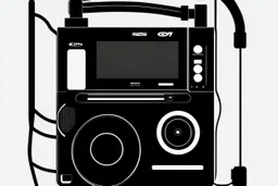 sony,walkman clipart style simple stencil