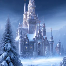 fantasy tower of ice, fairy tale background, ultra detailed, 8K