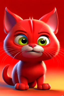 Red Sweet Tomcat Disney Pixar AI