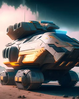 Scifi transport future vehicle cyberage HAWKEN photorealistic uhd 8k VRAY highly detailed HDR