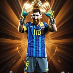 Insanely detailed portrait of messi wearing infinity gauntlet that looks like world cup trophy::perfect proportions::by Artgerm, Greg Olsen, Pixar, WLOP:: hyperrealistic, hyper detailed,photorealistic::a masterpiece,incredible composition,amazing depth, imposing,meticulously composed,8k::unreal engine ::Mappa studios::detailed matte painting,deep color,fantastical,intricate detail,splash screen,complementary colors,fantasy concept art, 8k resolution trending on Artstation Unreal Engine